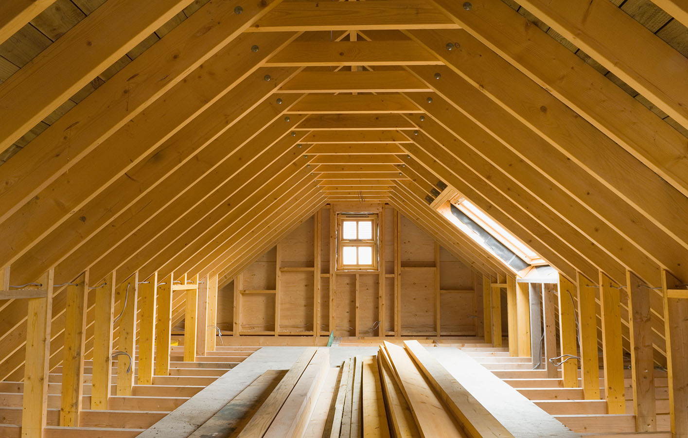 Dachgeschoss Rohbau aus Holz